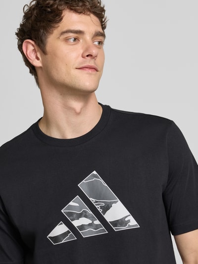 adidas Sportswear T-Shirt mit Label-Print und Rundhalsausschnitt Black 3