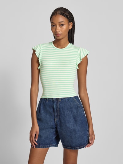 Only Regular fit T-shirt van viscosemix, model 'BELLA' Beige - 4