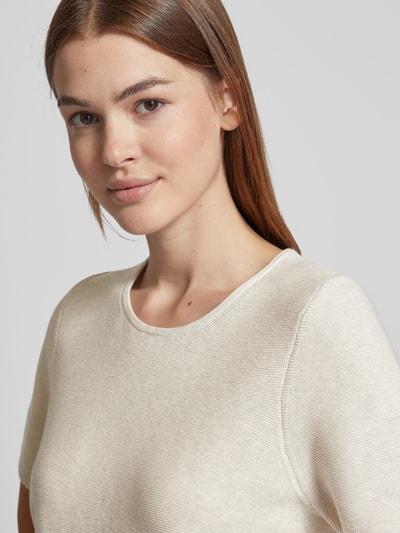 Christian Berg Woman Gebreide pullover met 1/2-mouwen Ecru gemêleerd - 3