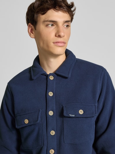 Blend Regular fit vrijetijdsoverhemd met kentkraag, model 'BAKI' Marineblauw - 3