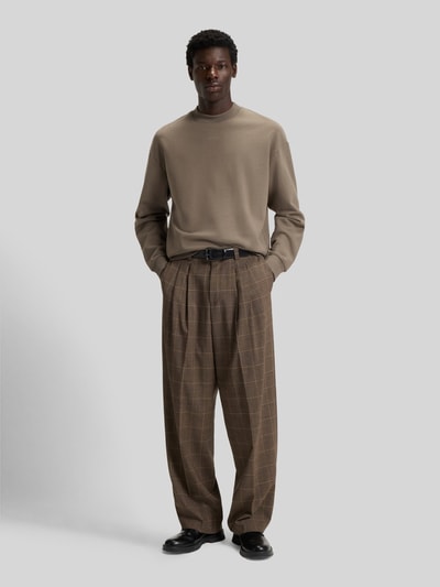 HUGO Relaxed Fit Sweatshirt aus reiner Baumwolle Modell 'DAPOCREW' Mittelgrau 1