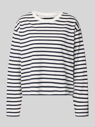 Produktfoto, Loose Fit Langarmshirt uit puur katoen van Marc O'Polo Denim, look: effen, patroon: gestreept, applicatie: labelstitching, ronde hals, lange mouw