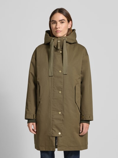 G-LAB Functionele lange jas met capuchon, model 'META' Olijfgroen - 4