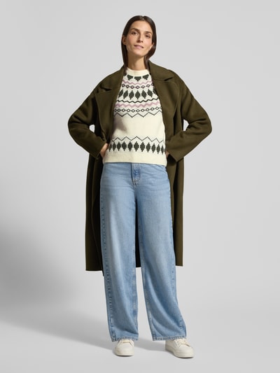 Vila Strickpullover mit Rundhalsausschnitt Modell 'PEYSA' Offwhite 1