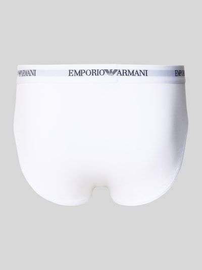 Emporio Armani Slip mit elastischem Logo-Bund im 3er-Pack Weiss 3