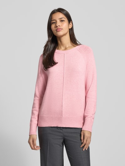 Christian Berg Woman Gebreide pullover met ribboorden  Oudroze gemêleerd - 4
