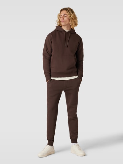 Jack & Jones Hoodie met kangoeroezak, model 'ESTAR' Middenbruin - 1