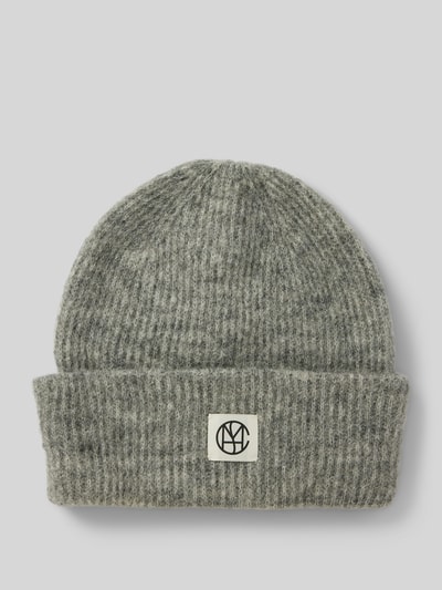 MSCH Copenhagen Czapka beanie z naszywką z logo model ‘Hope’ Średnioszary melanż 1