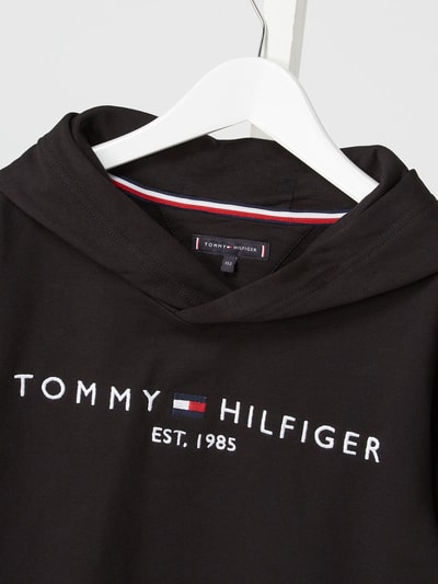 Tommy Hilfiger Teens Bluza z kapturem i wyhaftowanym logo  Czarny 2