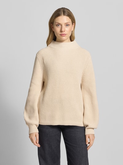 s.Oliver RED LABEL Regular Fit Strickpullover aus Baumwoll-Mix Beige 4