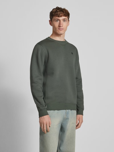 G-Star Raw Sweatshirt mit gerippten Abschlüssen Graphit 4