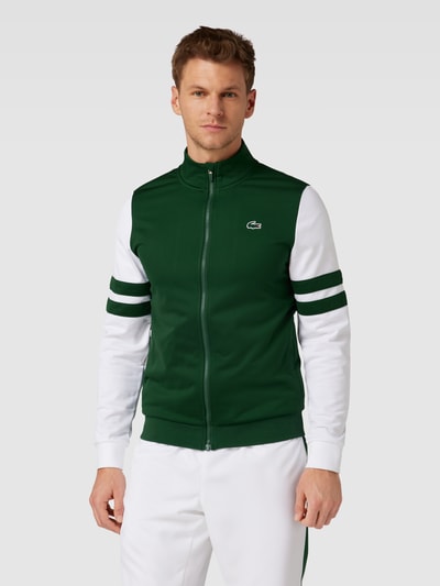 Lacoste Sweatjack met logopatch Groen - 4