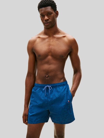 Tommy Hilfiger Regular Fit Badehose mit Logo Print Dunkelblau 4