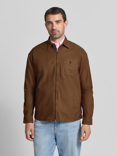 Polo Ralph Lauren Regular Fit Hemdjacke aus reiner Baumwolle Modell 'OSACA' Mittelbraun 4