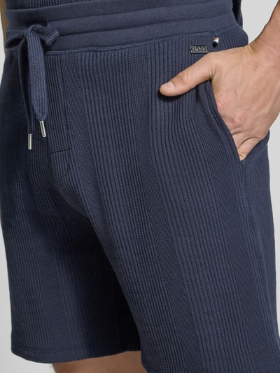 BOSS Regular Fit Sweatshorts aus Baumwoll-Mix Marine 3