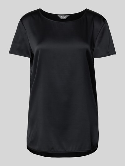 MM Regular Fit Blusenshirt mit Rundhalsausschnitt Modell 'CORTONA' Black 2