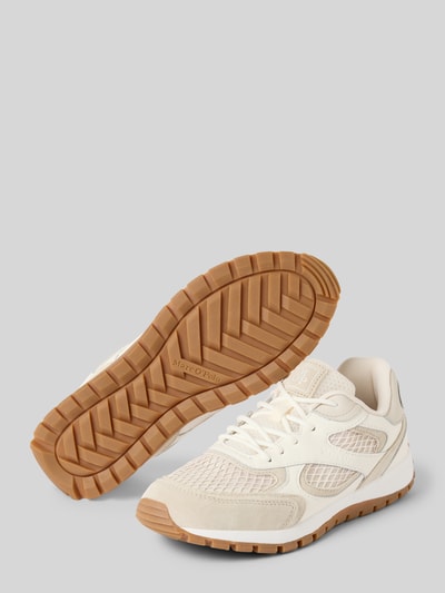 Marc O'Polo Lage sneakers met grof gebreide mesh inzet Beige - 4