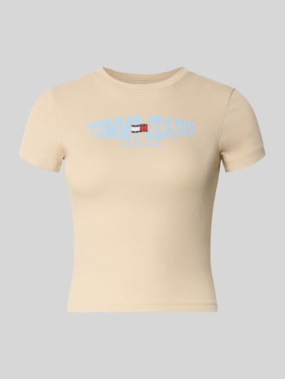 Tommy Jeans Slim Fit T-Shirt aus Baumwoll-Mix Hellgelb 2