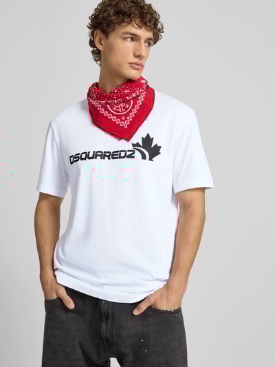 Dsquared2 T-Shirt mit Label-Print Weiss 3