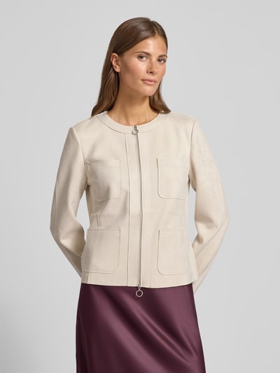 Betty Barclay Żakiet o kroju slim fit z dwustronnym zamkiem błyskawicznym Beżowy 4