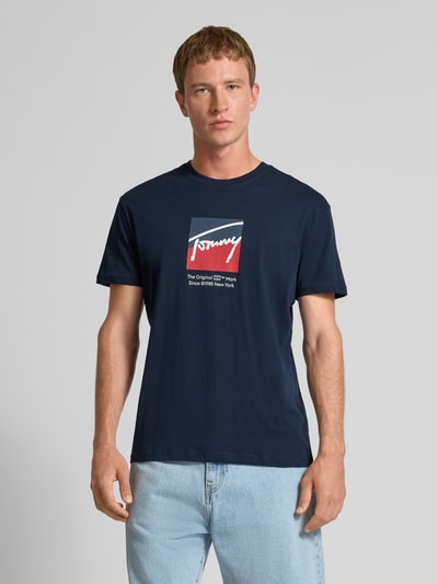 Tommy Jeans Regular Fit T-Shirt aus reiner Baumwolle Marine 4