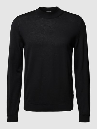 BOSS Strickpullover mit Rundhalsausschnitt Modell 'Bjarno' Black 2