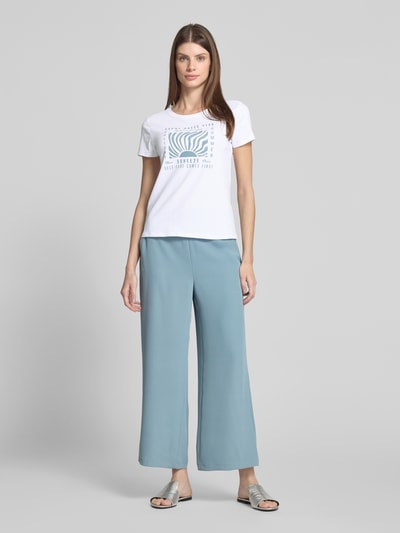 zero T-shirt met labelprint Wit - 1