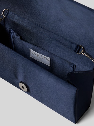 Jake*s Cocktail Clutch met schouderband in metallic Marineblauw gemêleerd - 6