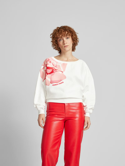 Kenzo Sweatshirt mit Motiv-Print Offwhite 4