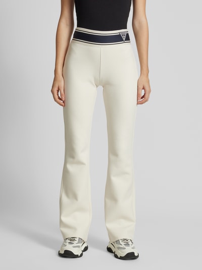 Guess Activewear Regular fit sweatpants met elastische band, model 'ANN' Offwhite - 4