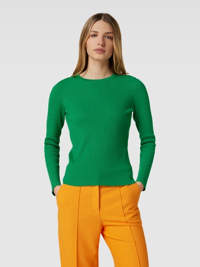 OPUS Gebreide pullover in riblook, model 'Pijano' Groen - 4