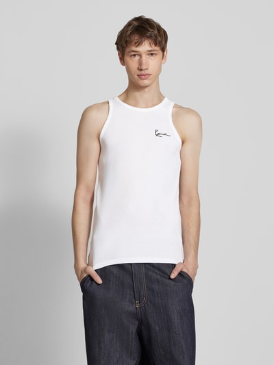 KARL KANI Tanktop mit Label-Stitching Weiss 4