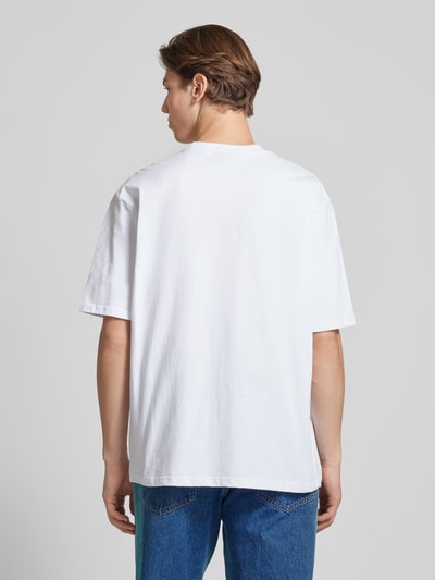Pegador T-shirt o kroju oversized z logo Biały 5