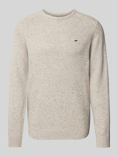 Fynch-Hatton Gebreide pullover van wolmix met ronde hals Offwhite - 2