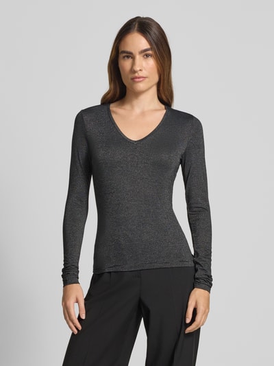 Vero Moda Regular Fit Langarmshirt aus Viskose-Mix Modell 'LAVA' Black 4