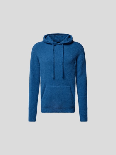 Roberto Collina Hoodie in Strick-Optik Ozean Blau 2