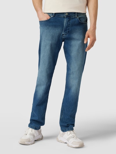 Christian Berg Men Straight fit jeans met merkdetail Blauw - 4