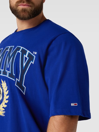 Tommy Jeans Plus T-shirt PLUS SIZE z wyhaftowanym logo Królewski niebieski 3