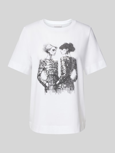 Rich & Royal T-Shirt mit Label-Print Offwhite 2