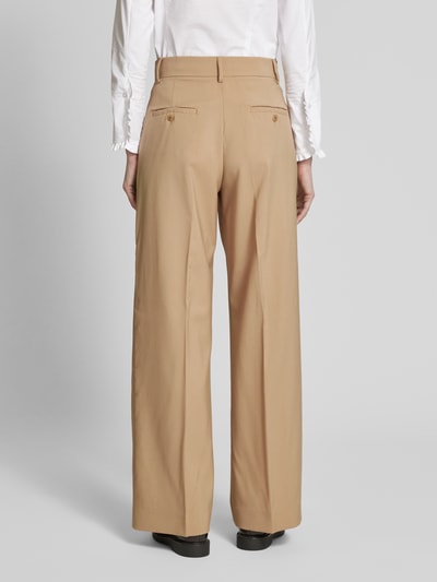 Weekend Max Mara Flared Wollhose mit Bügelfalten Modell 'VISIVO' Camel 5