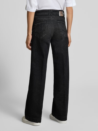 MAC Jeansy o szerokim kroju z dodatkiem wiskozy model ‘Palazzo’ Czarny 5