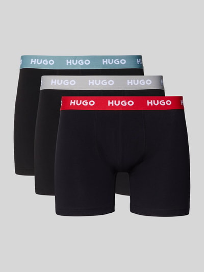 HUGO Skinny Fit Trunks aus Baumwoll-Mix im 3er-Pack Black 1
