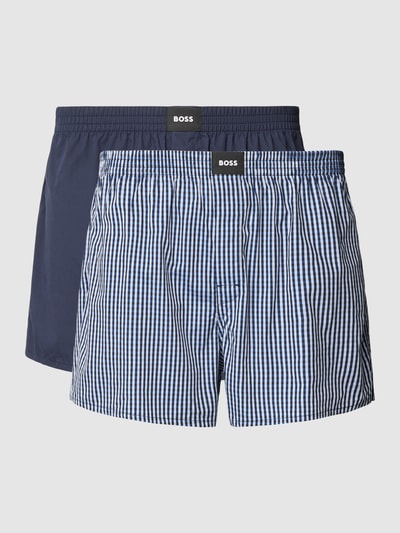 BOSS Boxershort met logopatch in een set van 2 stuks Donkerblauw - 1