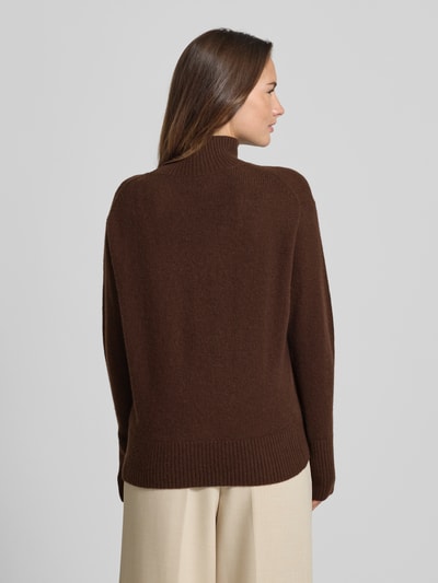 Luisa Cerano Strickpullover aus Baumwoll-Kaschmir-Mix Dunkelbraun 5