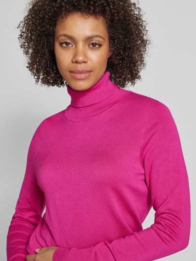 Christian Berg Woman Gebreide pullover met ribboorden Fuchsia - 3