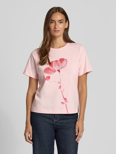 Jake*s Studio Woman T-Shirt mit Rundhalsausschnitt und Motiv-Print Hellrosa 4