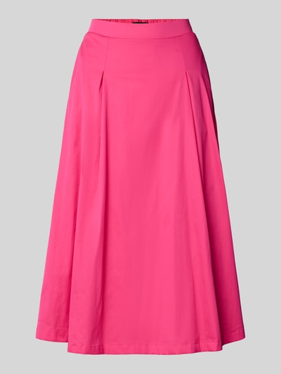 s.Oliver BLACK LABEL Ausgestellter Midi-Rock aus Popeline Pink 2