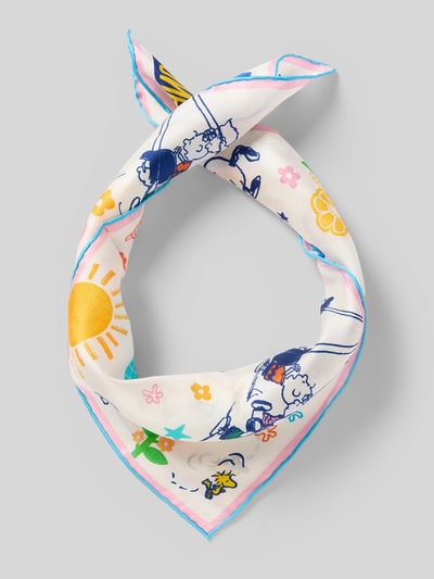 Produktfoto, Tuch aus Seide Modell 'NICKI SILK PEANUTS SWING' von Codello, bunt gemustert, quadratisch, glatte Textur, 53 cm breit