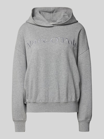 Marc O'Polo Hoodie met labelstitching Lichtgrijs gemêleerd - 2