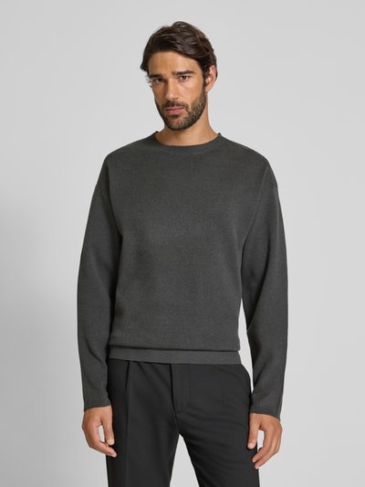 Jack & Jones Premium Gebreide pullover met ronde hals, model 'BRADFORT' Antraciet gemêleerd - 4